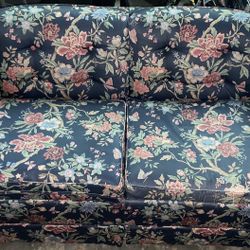 Ethan Allen 2 Piece Loveseat Blue 