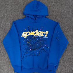 Sp5der Hoodie Tc Blue 