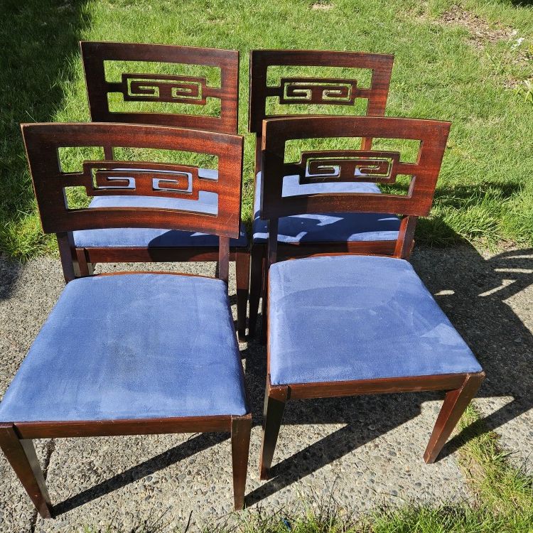 Set Of 4 Mid Century Drexel Chin Hau Dining Chairs 