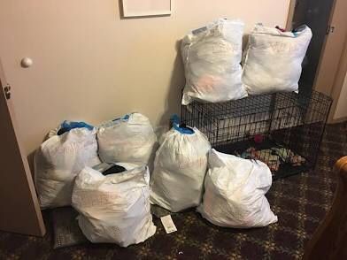 10 Bags of Clothes plus Shoes Mixed Kids and Adults .Good Clean Condition No Dig No Choose.All 70$
