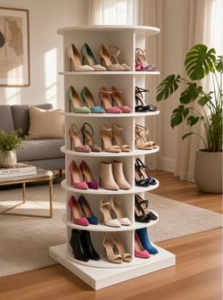 360° Rotating Shoe Cabinet (6 Layers, Holds 24 Pairs) Brand new in box