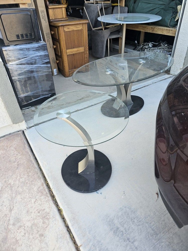 Glass Coffee Table And End Table $100 OBO