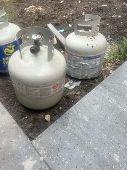 Empty propane tanks