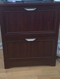 Cherry Wood Desk w/matching chairs and drawer