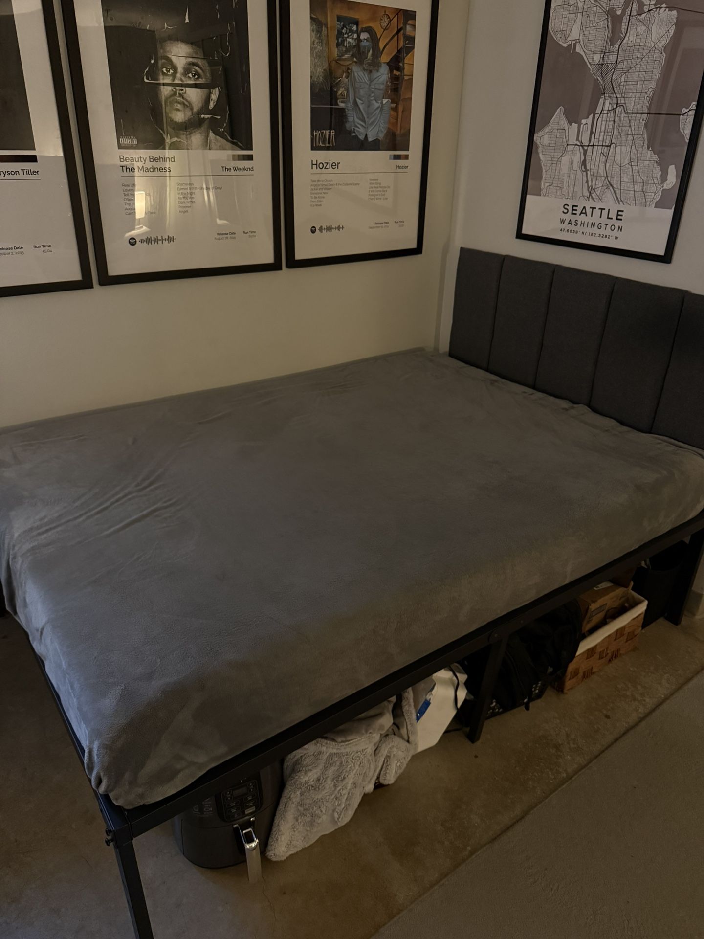 Queen Size Bed Frame + Mattress
