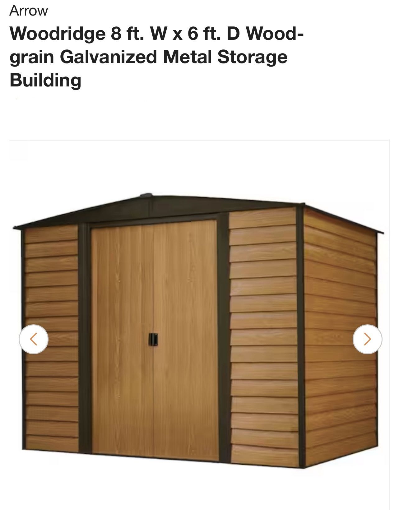 8x6 Metal Storage Shed