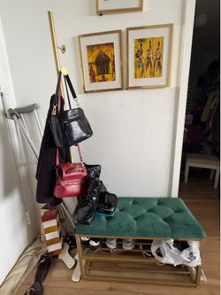 Shoe rack bench