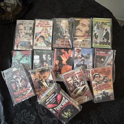 Mexican Spanish VHS movie Bulk Lot Action Horror Narcos Drama Comedy Sleazy