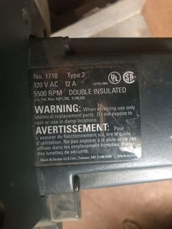 Black and Decker 10” Double Insulated Saw