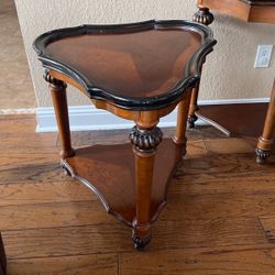 Wood Console Table And 2 Side Tables