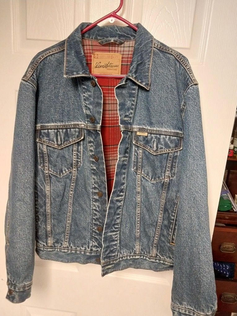 Vintage Levi Strauss Flannel Lined Denim Jacket 