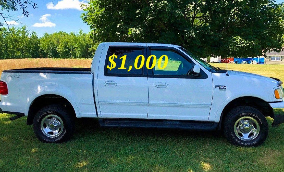 🌿🍃$1,OOO For sale URGENTLY 2OO2 Ford F-150 XLT Super Crew Cab 4-Door Pickup Very strong V8 Runs and drives very smooth🌿🍃