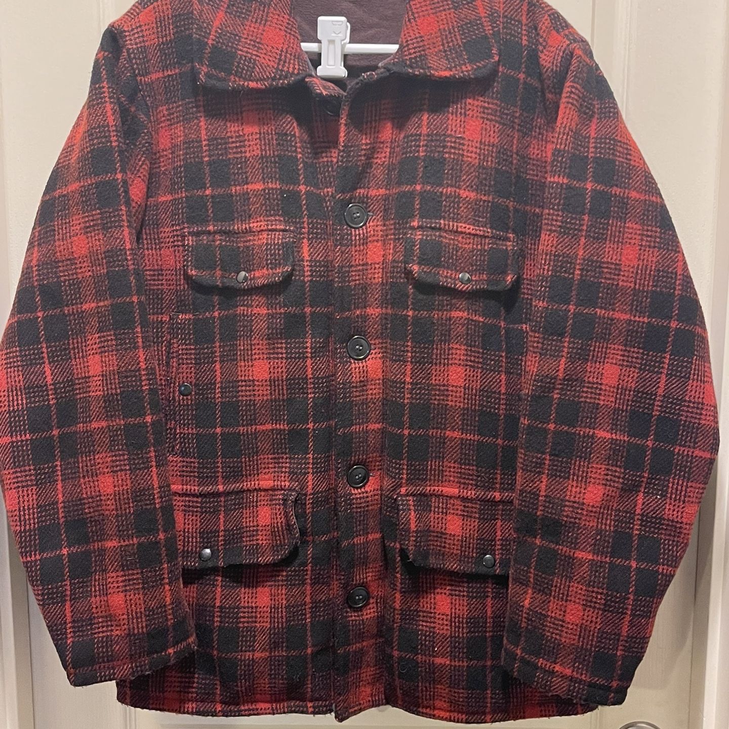 Men’s Wool Hunting Jacket In Excellent Condition Size large