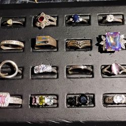925 Ring Collection Sterling Silver 24 Rings