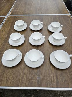 New Bone China  32 Pieces Teacup Saucer Set