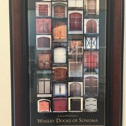 “Winery Doors of Sonoma” (41”x16”) - Great Condition! 