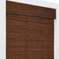 NEW CORDLESS BAMBOO WOVEN WOOD FRENCH DOOR OR WINDOW SHADES