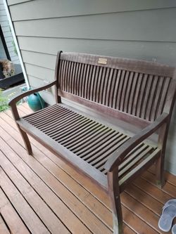 Wood bench