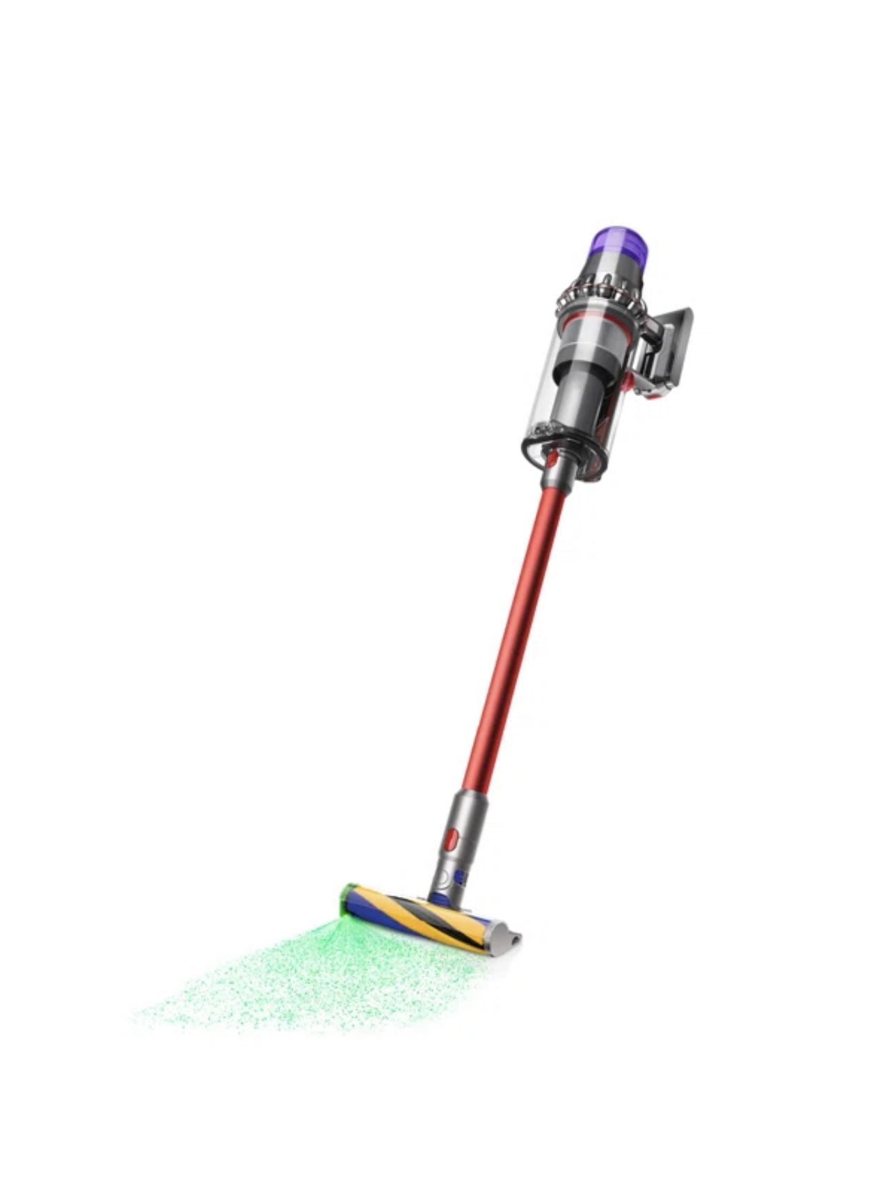 The Dyson Outsize+ cordless vacuum with laser illumination