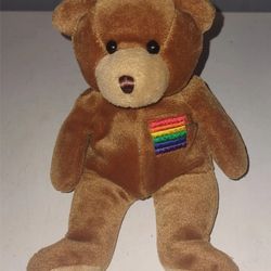 Rainbow Beanie Bear 