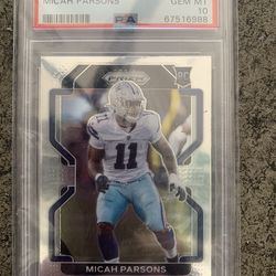 2021 Prizm Micah Parsons Rookie #382 GEM MINT 10