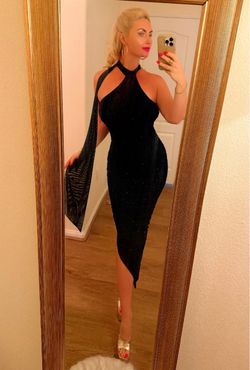 Black mesh dress