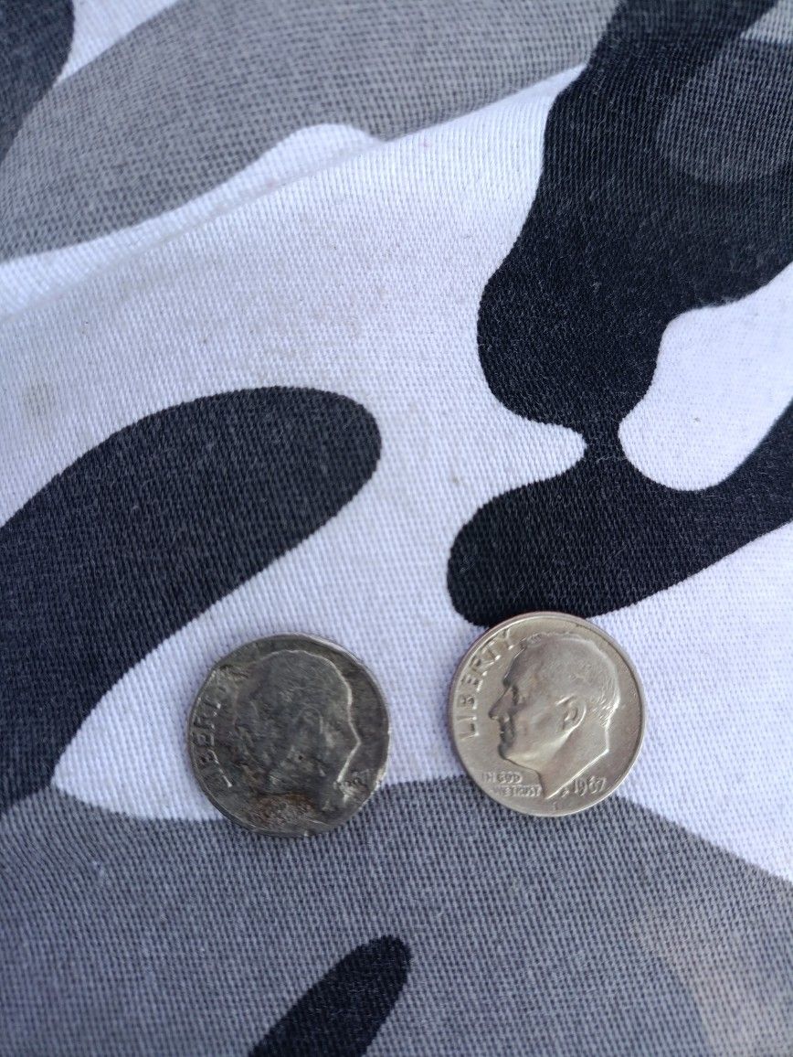 1967 Dimes W Errors