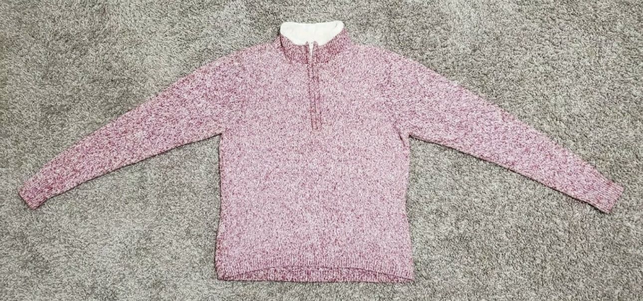 Women’s Woolrich 1/4 Zip Pullover Sweater Size M Petite Pink
