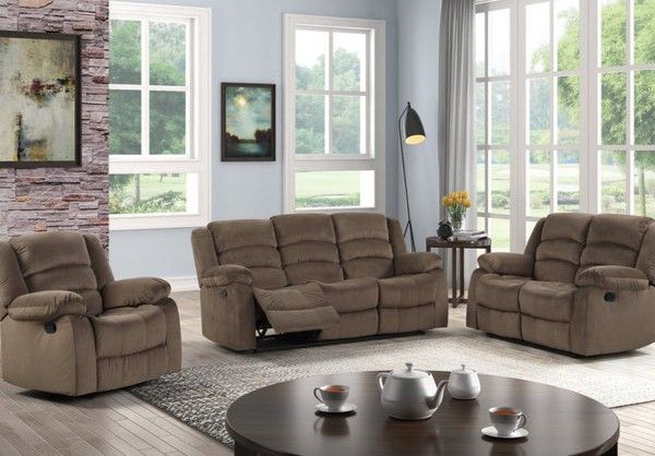 Dynamo Chocolate 3-Piece Reclining Living Room Set, ASK, Bedroom Set, Sofa, Loveseat, Chair, Recliner, Ottoman,Sleeper Sofa, Dining Room Set, Bunk Bed