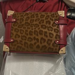Red And Brown Leopard Purse