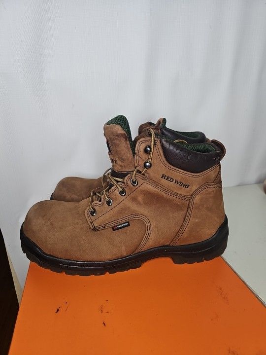 Red Wing Boots Brown Leather Men's Boots Work Protect Size 12