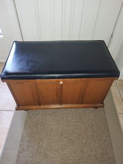 Brown Wooden Storage Chest