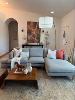 Grey sectional sofa