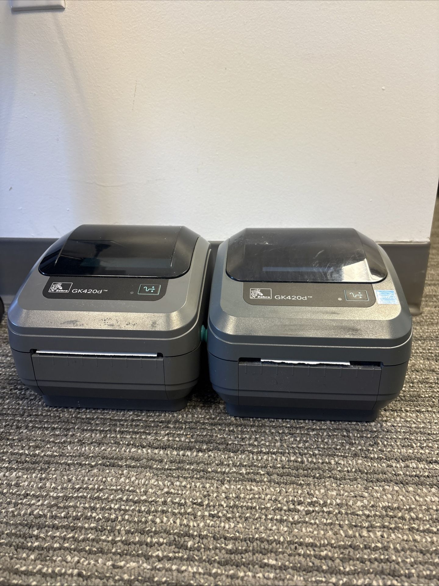 Zebra GK420D Direct Thermal Transfer Barcode Printer Lot Of 2