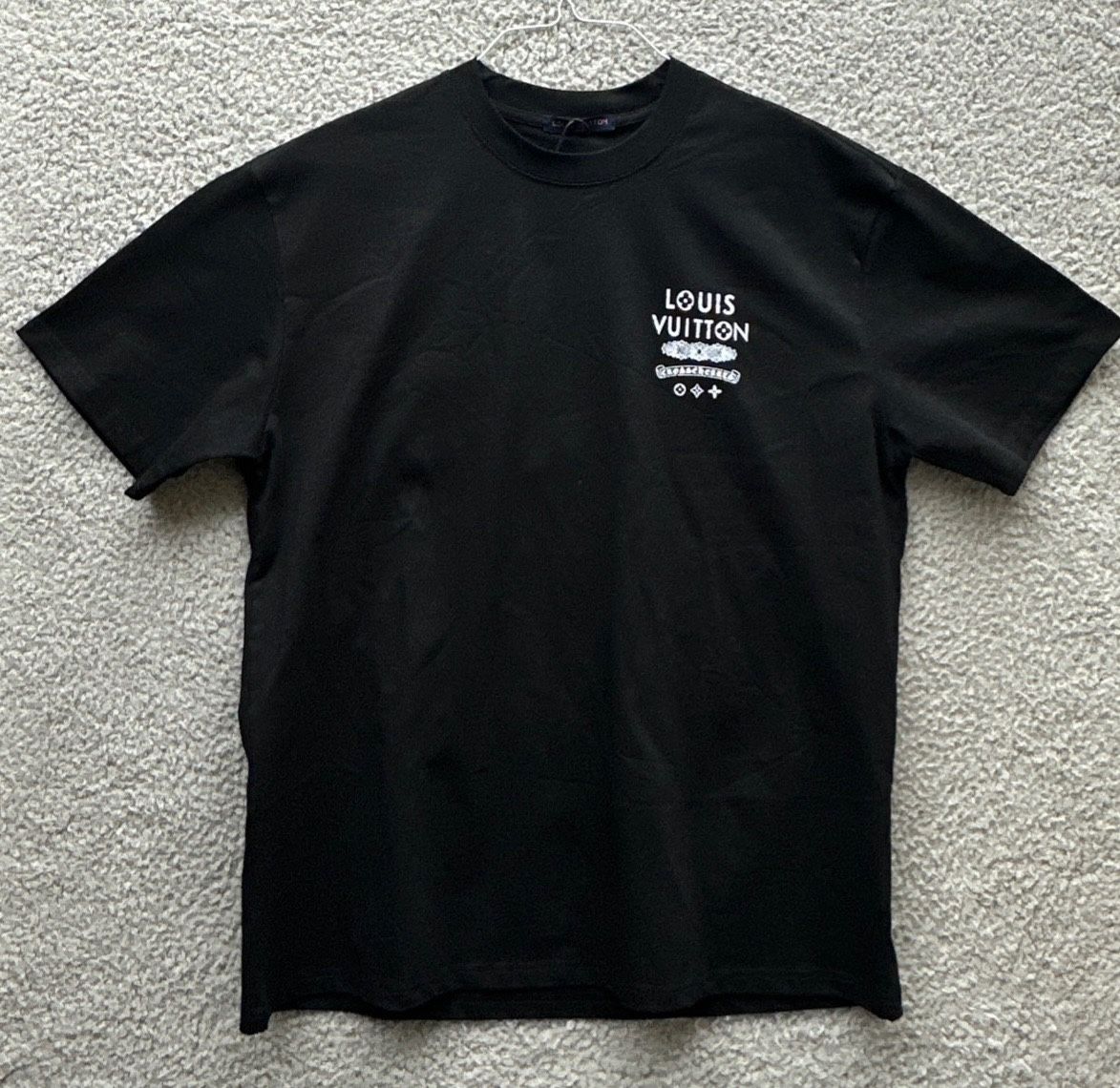 Louis Vuitton Distressed Mens L Black T-Shirt