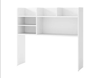 Costway 37" Desktop Bookshelf Wooden Organizer with 6 Shelves 2 Anti-tipping Devices White