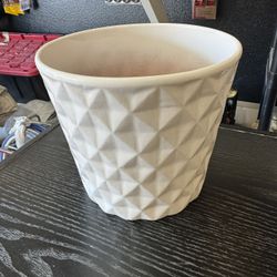White Ceramic Pot For Plants