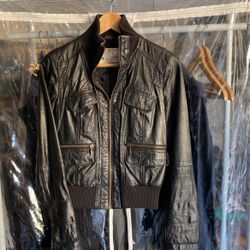 Black Leather Jacket Size Small Zara