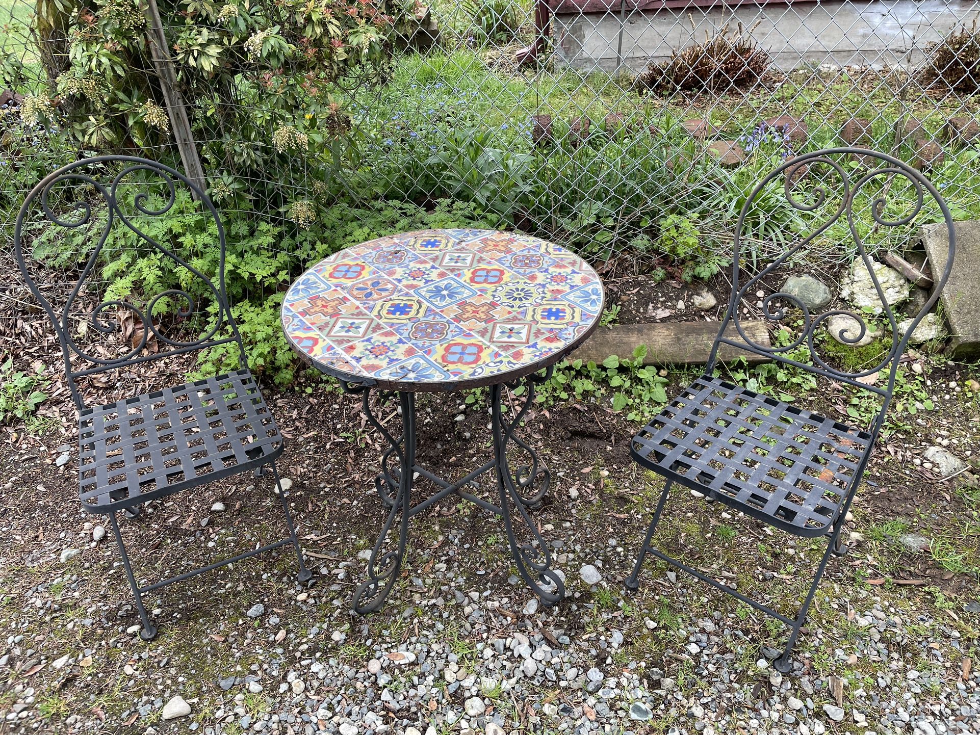 Pending * Bistro Table With Two Chairs