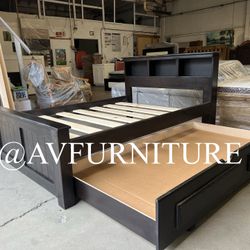 Full Bed W Twin Trundle Frame 