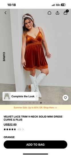 CIDER 4XL Orange velvet Dress for Sale in Las Vegas, NV - OfferUp