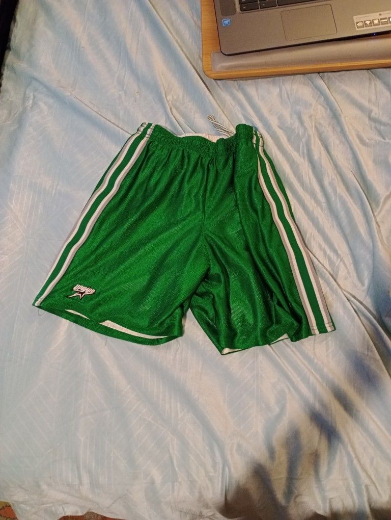 🩷 Reversable Green - White Silk Shorts. Still Available