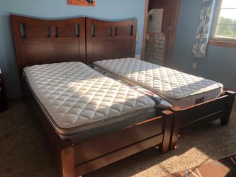 Twin Mattresses with Box Spring & Bed frames- 2 Sets