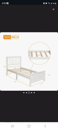 Twin wooden bed frame