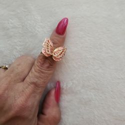 Butterfly Pinkish Diamond Cut Bracelet 