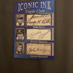 Iconic Ink Triple Cut Baseball Card