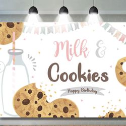 Milk And Cookies Happy Birthday Backdrop