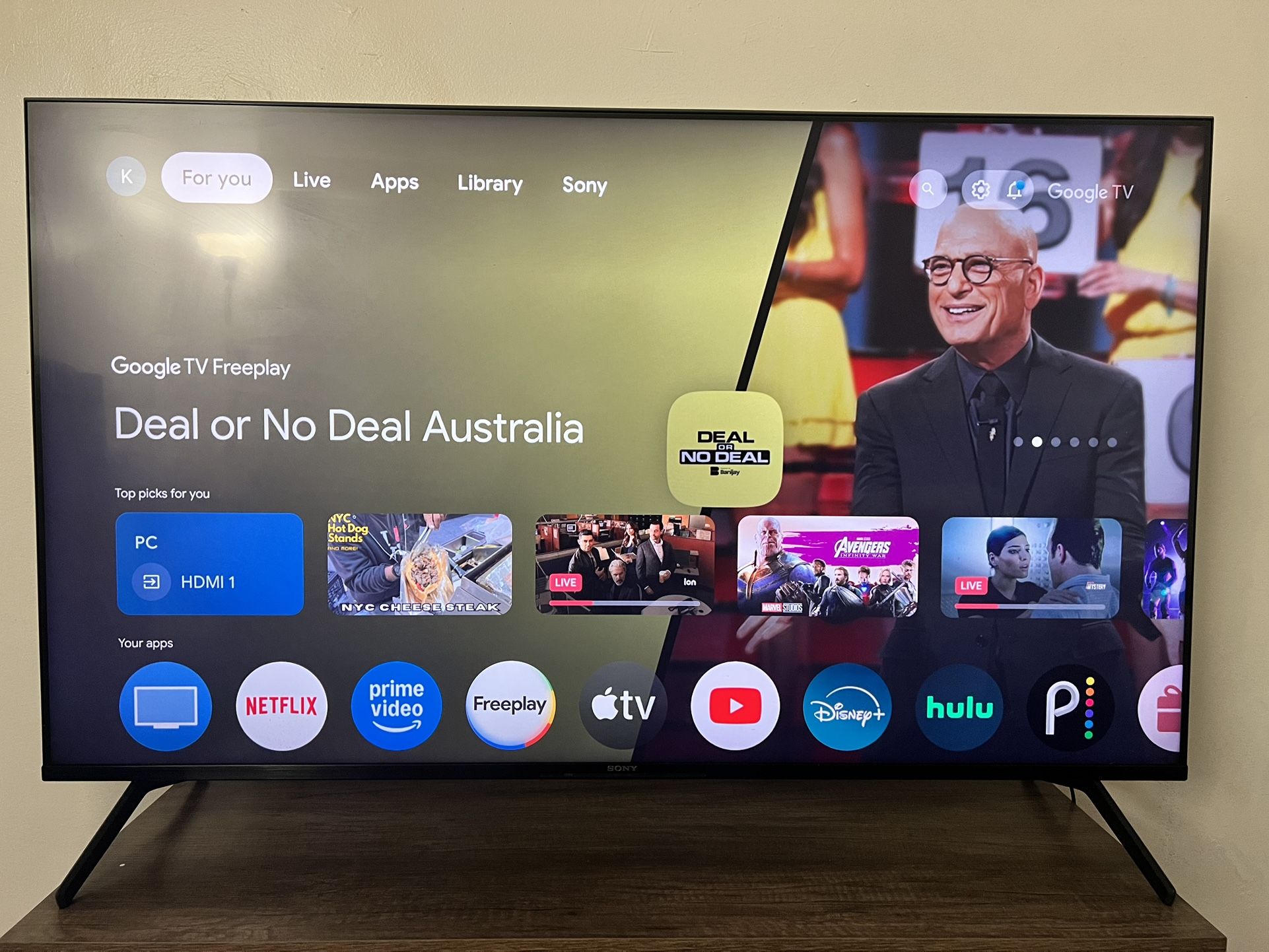 55’ 4K 120hz Sony TV