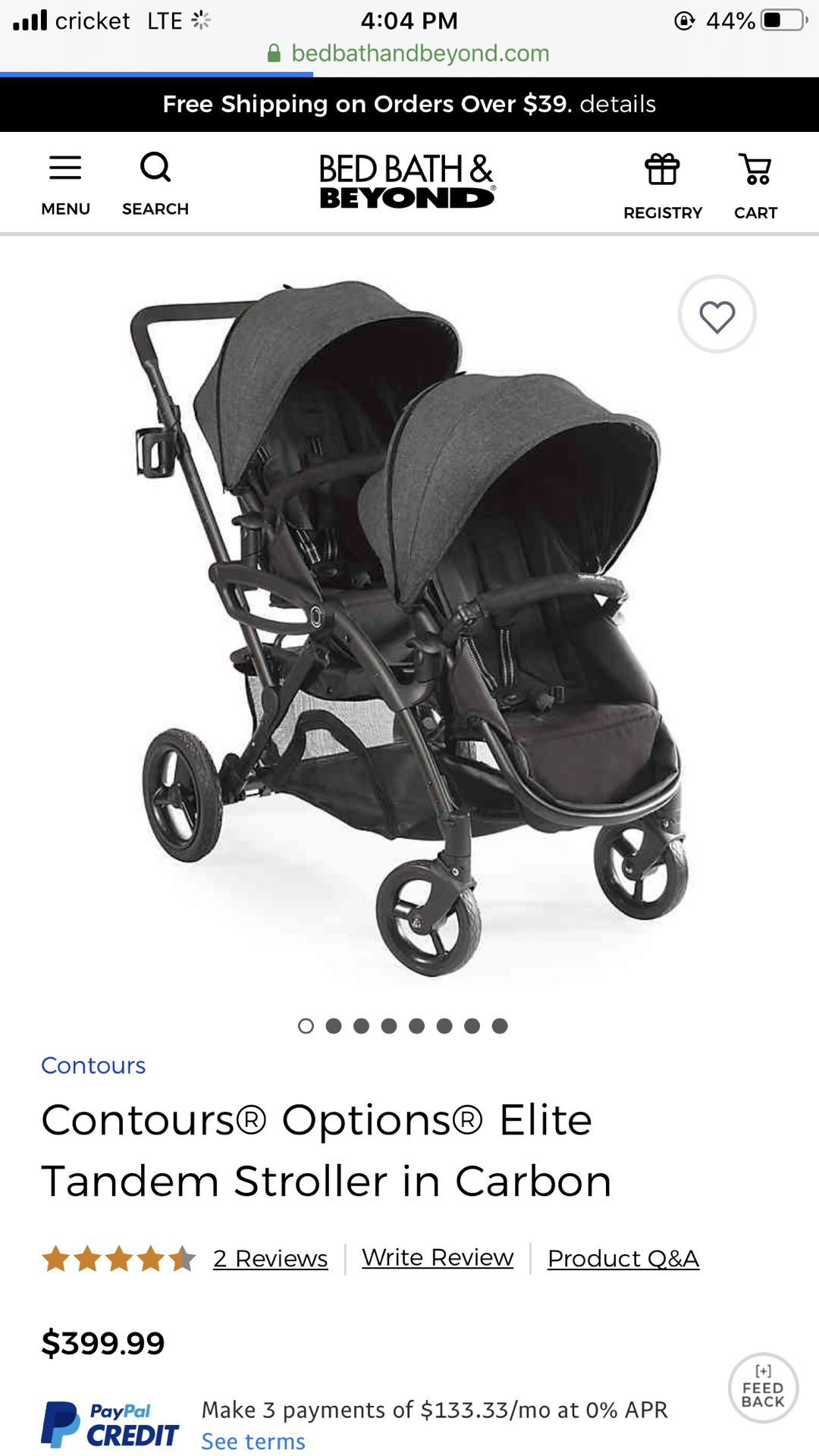 Contours Option Elite double stroller