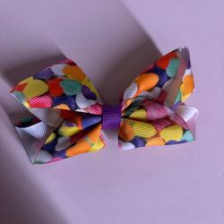Multicoloured bow hair clip #hairaccessories
